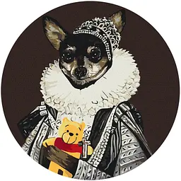 Картина за номерами на підрамнику Brushme Її Величність Чіхуахуа Telonitskaya Kristina
