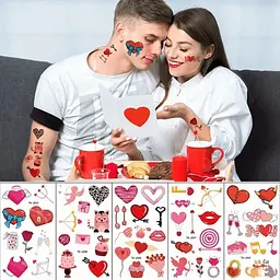 Набір тимчасових тату Любов № 1 Love-tattoo-mini-set-1-10, 12 х 7 см 10 шт - мініатюра 8