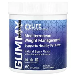 Засіб для корекції ваги Life Extension Mediterranean Weight Management 60 жувальних цукерок смак чорниці - мініатюра 3