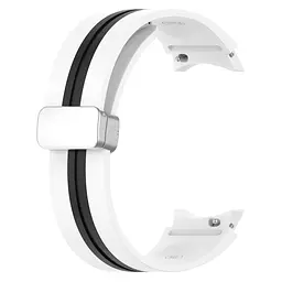 Ремінець для Samsung Galaxy Watch 4 Classic 46mm - біло-чорний ширина кріплення 20мм силікон Watchbands Cls-line (W15-7WB88151991) - мініатюра 2