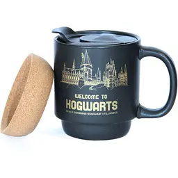 Кухоль керамічний Warner Bros. Harry Potter Hogwarts з кришкою та підставкою 340 мл чорний (55001785) - мініатюра 6