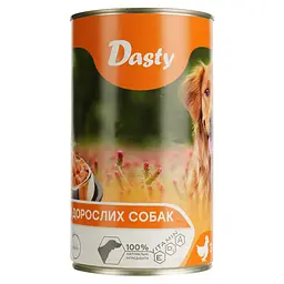 Уцінка. Вологий корм для собак Dasty з куркою 1240 г   - мініатюра 3