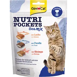 Вітамінні ласощі для котів GimCat Nutri Pockets Морський мікс повсякденний 150 г