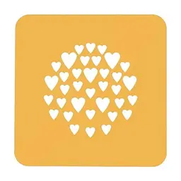 Кондитерський килимок Silikomart для декорування "Серце" d 100 мм h 1 мм 2 шт (STENCIL CUORE)
