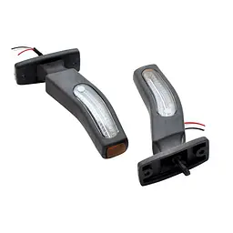 Габаритні вогні LED для вантажівок Рожки 12/24V / Неоновий Миготливий 17 см / Триколірний 2 шт. (Л-097) - мініатюра 3