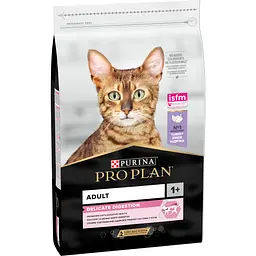 Сухий корм для дорослих котів з чутливим травленням Purina Pro Plan Adult 1+ Delicate Digestion, з індичкою, 10 кг (12434342) - мініатюра 2