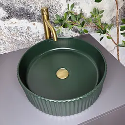 Умивальник VBI Brindisi M накладний 40x40 см emerald VBI-014105