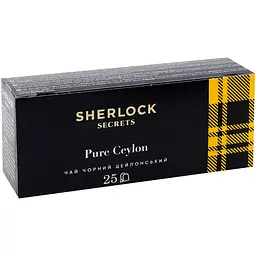 Чай чорний Sherlock Secrets Pure Ceylon 50 г (25 шт. х 2 г) (920157)  - мініатюра 4