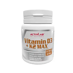 Вітаміни та мінерали ActivLab Vitamin D3 + K2 Max 120 таблеток