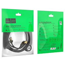 Патч-корд Hoco US02 Level pure copper gigabit ethernet cable ( L-3M ) Чорний - мініатюра 2
