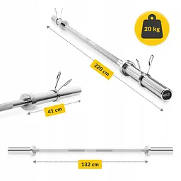 Гриф для штанги прямий олімпійський 4FIZJO 220 см 50 мм (P-5905973401197) - мініатюра 6