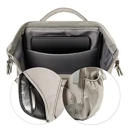 Рюкзак для мами Babyono Modern Style бежевий з матрасиком для пеленання 40x27x19 см (1649/02) - мініатюра 4