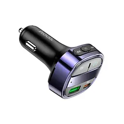 Адаптер автомобільний HOCO car BT FM transmitter E70 3 порти - 2 USB + 1Type-C 30 W - мініатюра 3