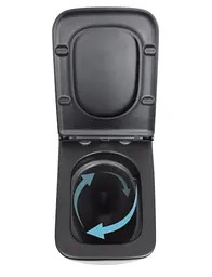 Унітаз підвісний Qtap Gemini Ultra Quiet, з сидінням Slim Duroplast/ Soft-close/ Quick Release QT2533076EUQMB - мініатюра 2