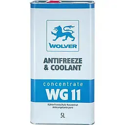 Концентрат антифризу Wolver Antifreeze & Coolant Concentrate WG11 синій 5 л
