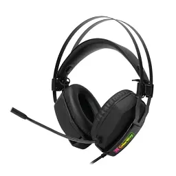 Навушники ColorWay HyperBlast RGB, Black, 2x3.5 мм, мікрофон, динаміки 50 мм, RGB підсвічування (USB), 102 дБ, 2 м (CW-HPG05BK)
