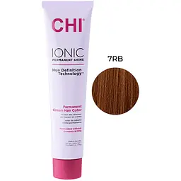 Крем-фарба для волосся CHI Ionic 7RB темний червоний блонд професійна безаміачна 85 г - мініатюра 2