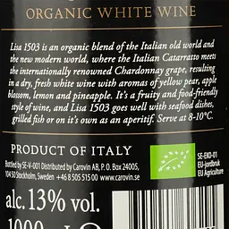 Вино Mare Magnum Lisa 1503 Organic, біле, сухе, 0,75 л (7340048606295) - мініатюра 4