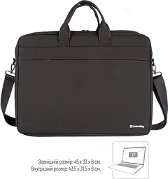 Сумка для ноутбука ColorWay 17.3" Modern Black (CW-LBM173-BK) - мініатюра 4