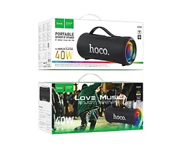 Колонка портативна Hoco HA10 Oleada з LED-підсвіткою чорна - мініатюра 5