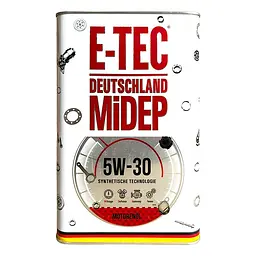 Автомобільна моторна олива E-TEC Midep TEC 5W-30 4л 5348