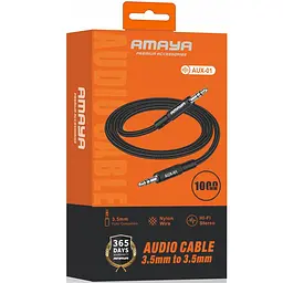 Аудіо кабель Aux Amaya AUX-01 (1m) Black - мініатюра 2
