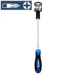 Викрутка хрестова Molder PH3x200 мм намагнічений наконечник двокомпонентна ручка MT32113