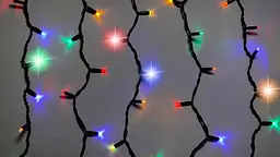 Гірлянда LED 120 3.3Line Short Curtain Bulbashky Бахрома M-2 Мультицветна 5M Вул.+сої Чорний (47674-7235_676) - мініатюра 6