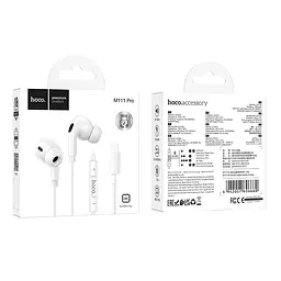 Навушники дротові HOCO M111 Pro Primero digital headset (Lightning) White - мініатюра 5