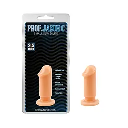 Анальна пробка Prof.Jason C Small Slim Dildo 9 см (тілесний) - мініатюра 6
