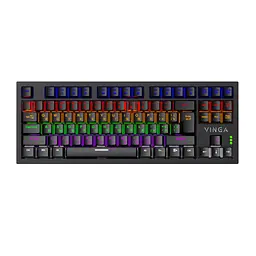 Клавіатура Vinga KBGM-110 87 key LED Blue Switch USB Black (KBGM-110 Black) - мініатюра 3