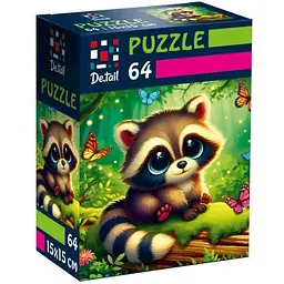 Пазли VLADI TOYS Єнот з метеликами DT1234-12