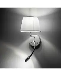 Бра, настінний світильник Tk Lighting 10080 Maja E27+G9 2x60+6W IP20 Wh - мініатюра 2