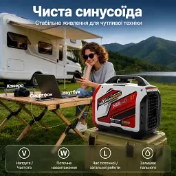 Генератор maXpeedingRODS інверторний, 2400GT, 2.0kW, ручний старт (MXR2400GT) - мініатюра 10