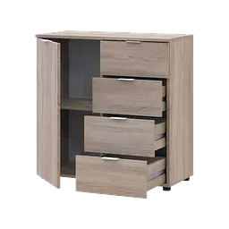 Комод Doros Рон 1 1 фасад 4 шухляди Дуб сонома 80х38х81 (41516294) - мініатюра 2