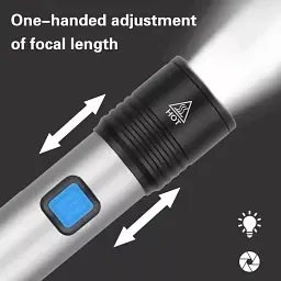 Акумуляторний LED ліхтарик Bailong BL-K31-T6 4 режими, зум, зарядка microUSB, металевий корпус - мініатюра 4