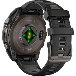 Смарт-годинник Garmin Fenix 8 AMOLED Sapphire 47mm Carbon Gray DLC Titanium with Black/Pebble Gray Silicone Band (010-02904-20) [115046] - мініатюра 6