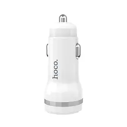 Автомобільний зарядний пристрій Hoco Z27 2 USB White + USB Cable Type-C - мініатюра 2