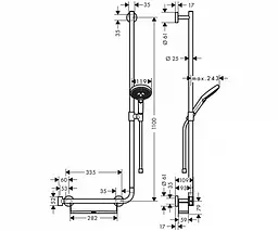Душовий гарнітур Hansgrohe Unica Comfort 26326400, Білий - мініатюра 3