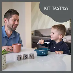 Набір тарілка на присосці і ложка Babymoov TAST'ISY, синій (A005405) - мініатюра 7
