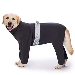 Тепла флісова піжама з високим коміром Wan talk Warm Fleece Dog Pajamas, Grey, M
