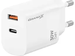 Автомобільний зарядний пристрій Grand-X 30 W White (CH-360W)