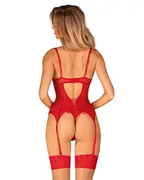 Корсет Obsessive Ingridia corSet & thong M/L - мініатюра 2