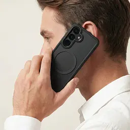 Чехол Samsung Galaxy S25 5G, Unit MagSafe, черный, прозрачный, магсейф, противоударный, магнитный, панель-накладка с поддержкой MagSafe, с поддержкой беспроводной зарядки, TPU+PC, защита всего корпуса, ударопрочный, ArmorStandart (ARM82260) - мініатюра 5