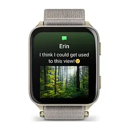 Смарт-годинник Garmin Venu X1 Soft Gold Titanium with French Grey Nylon (010-02980-33) - мініатюра 6