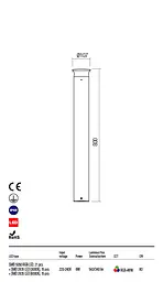 Стовпчик ALGON ST LED SMD 6W IP65 DG RGB+WW TUYA (4.1.2) Redo 90150 - мініатюра 3
