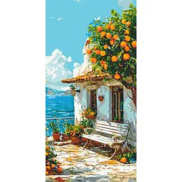 Картина за номерами Італійський пейзаж Origami LW5115, 40х80 см