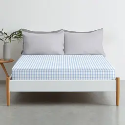 Дитяче простирадло Cosas Blue Check 110х160 см біло-блакитне (BlueCheck_110x160) - мініатюра 2