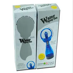 Ручний мінівентилятор із пульверизатором на батарейках, Water Spray Fan, Синій, з розпилювачем води (ST) - мініатюра 7