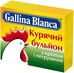 Бульйон Gallina Blanca курячий з кропом та петрушкою кубики 8 шт. по 10 г (722979) - мініатюра 2